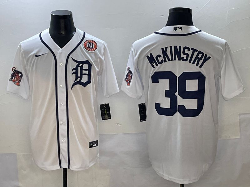 Men 2025 Detroit Tigers 39 Mckinstry White Game Nike MLB Jersey style 6